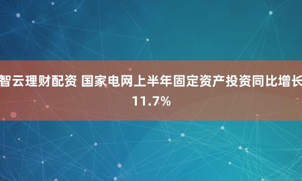智云理财配资 国家电网上半年固定资产投资同比增长11.7%