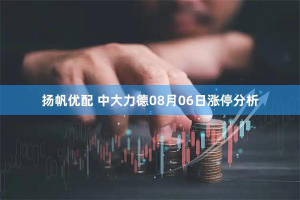 扬帆优配 中大力德08月06日涨停分析